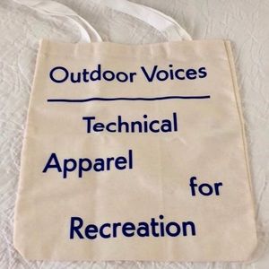 Outdoor voices white tote